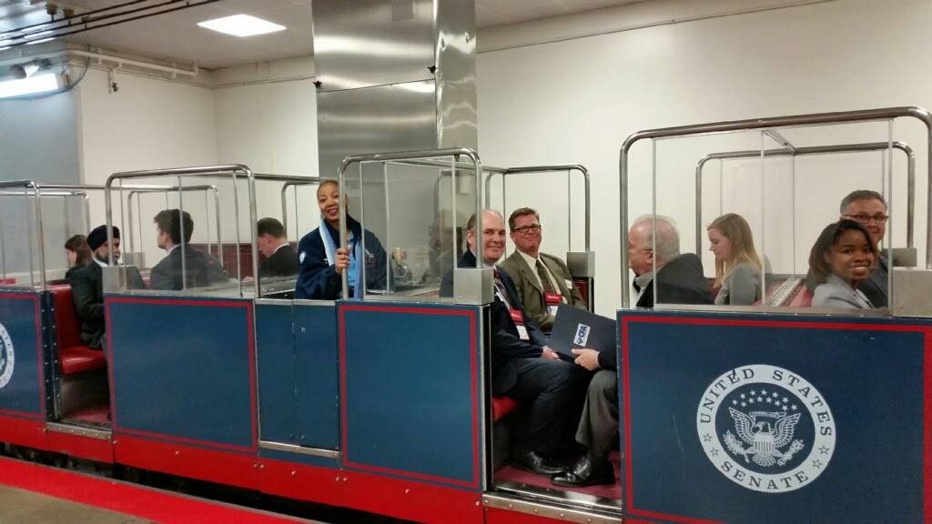 James Gillen, CFRE, on the United States Senate Subway preparing to meet with Senators for a day on Capitol Hill James Gillen, CFRE, on the United States Senate Subway preparing to meet with Senators for a day on Capitol Hill