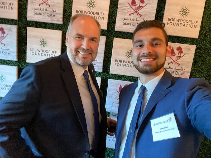 James Gillen, CFRE with Ethan Gillen-Sanchez at an event hosted by the Qatar Embassy.