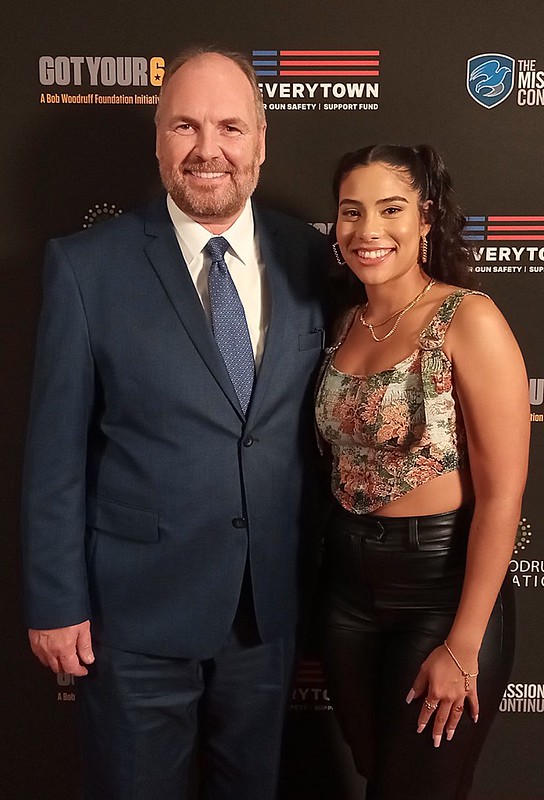 James Gillen, CFRE, with actor Haskiri Velazquez for premier of Merit X Zoe