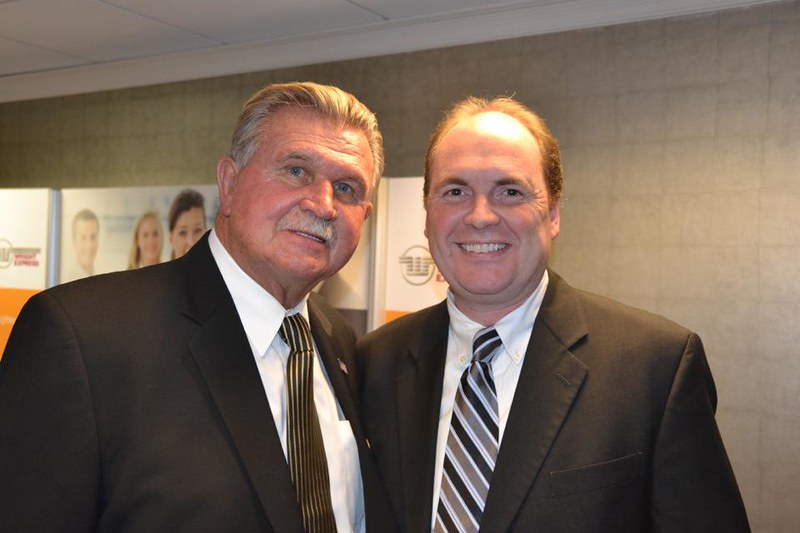 James Gillen, CFRE with former Chicago Bears coach, Mike Ditka