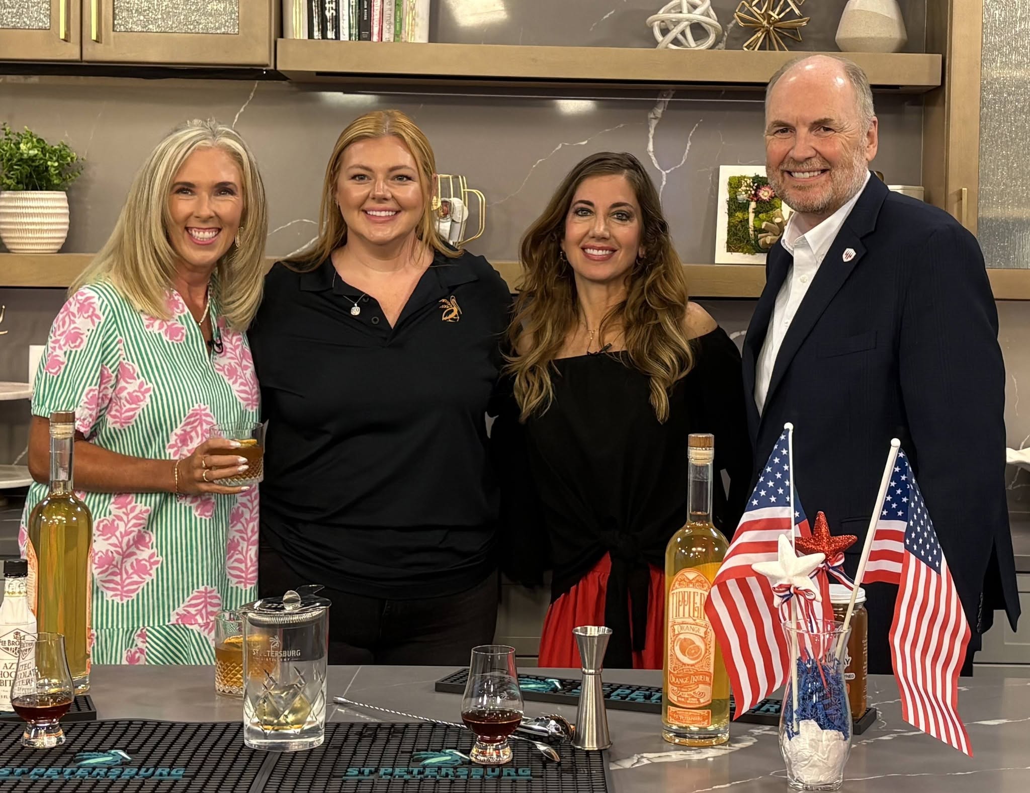 James Gillen, CFRE from Hire Heroes USA with Master Distiller Clara from St. Pete Distillery on ABC Tampa Bay's Morning Blend sharing information about Hire Heroes USA and celebrating it's partnership with St. Pete Distillery who has crafted Freedom 250 Bourbon where all proceeds with go to support veterans and military families through Hire Heroes USA James Gillen, CFRE from Hire Heroes USA with Master Distiller Clara from St. Pete Distillery on ABC Tampa Bay's Morning Blend