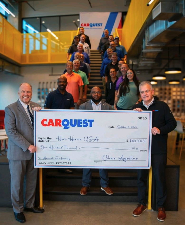 James Gillen, CFRE accepting a $100,000 donation from CarQuest James Gillen, CFRE accepting a $100,000 donation from CarQuest